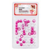 Pearl Decoration Cheveux Plastic Rose / Blanc #7650 Beauty Town