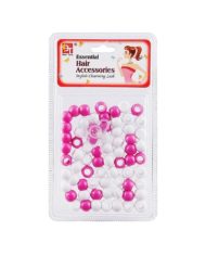 Pearl Decoration Cheveux Plastic Rose / Blanc #7650 Beauty Town