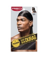 Durag Satin Silky Couleur Noir Red By Kiss (HDUP01)