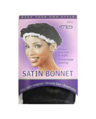 Bonnet Satin Noir Large 4412 Annie