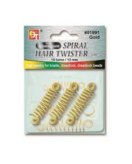 Anneaux Spirale Cheveux Spring Twister Dore 3pc #1991 Beauty Town
