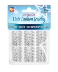 Bague Décoration Cheveux Argent 17x23mm DL #7815 Beauty Town