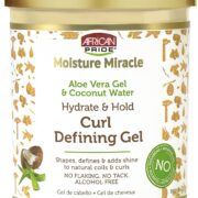African Pride Moisture Miracle Hydrate and Hold Curl Defining Gel 510g Aloe Vera Et Coco