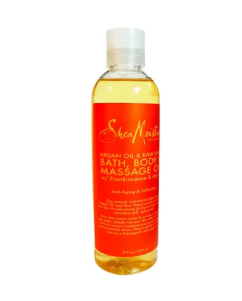 l’huile au Argan et Karité adoucissante massage et les bains SHEA MOISTURE Bath body massage oil 236ml