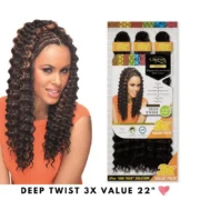 Crochet Braid Semi Naturel Deep Twist Cherish 22" X3