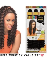 Crochet Braid Semi Naturel Deep Twist Cherish 22" X3