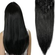 Extension à clip en cheveux naturels lisse 20" en 10 pièces