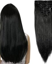 Extension à clip en cheveux naturels lisse 20" en 10 pièces