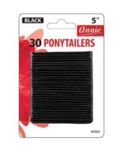 30 Elastique Noir PonyTail ANNIE 3362