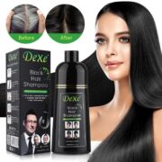 Shampooing de teinture pour cheveux noirs 400ml, Type deux en un, teinture pour cheveux