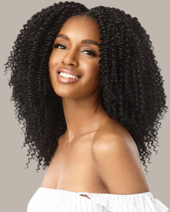 Extension à clip semi naturel bouclé 9 pièces OUTRE Kinky Curly 10"