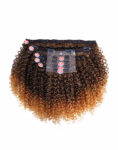 Extension à clip semi naturel bouclé 9 pièces OUTRE Kinky Curly 10"