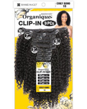 Extension à clip bouclée en cheveux semi naturels 9 Pièces différentes longueur Shake N Go Coily Boho