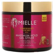 Mielle Organic Gel Styler, Maximum Hold, Pomegranate & Honey Blend, 16oz (454g)