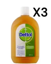Dettol liquid 500ml (lot de 3)