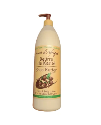 Secret d'Afrique Shea Butter Hand & Body Lotion 1 Liter Family size