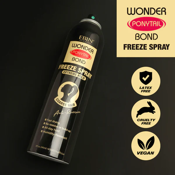 EBIN WONDER PONYTAIL BOND FREEZE SPRAY EXTREME HOLD 8oz