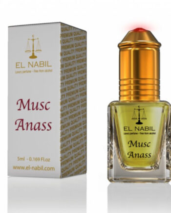 El Nabil Extrait de Parfum - MUSC ANASS - 5 ml - Sans alcool - Oriental, Ambré, Gourmand