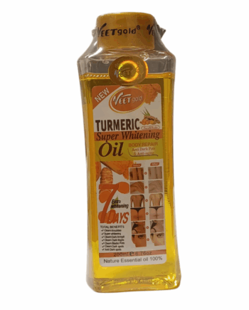 Huile Éclaircissante - Veetgold - Turmeric 200ml - Hydratant Naturel - Anti-Imperfections - Non Gras