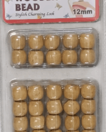 Pearl Cheveux Bois Avec Motif 12mm   #7543