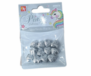 BT SILVER METALLIC HAIR BEADS (love) BT6679