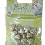 BT GOLD METALLIC HAIR  BEADS (love) BT 6699