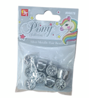 BT SILVER METALLIC HAIR BEADS (TREE) BT6678