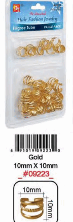 Bague Cheveux Doré10MM BT #9223
