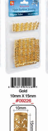 Bague Cheveux Doré 10X15MM BT #9226