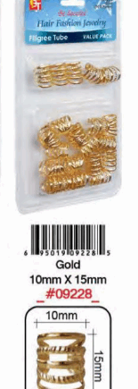 Bague Cheveux Doré 10X15MM BT #9228