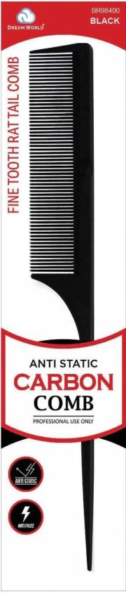 DREAM COMB CARBON RAT TAIL BLACK  BR98400