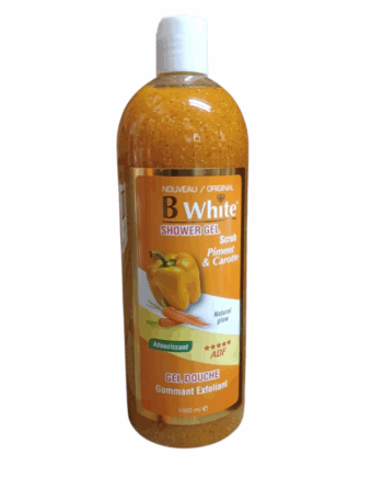B WHITE piment doux avec carotte  Gel douche1000ml