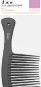 Peigne Large Diane: Handle Rake Comb Black 8.5" (D140)