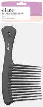 Peigne Large Diane: Handle Rake Comb Black 8.5" (D140)