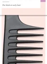Diane: 9.75" Widetooth Detangle Black Comb (D142)