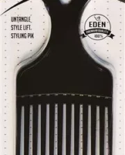 Eden: 1pc Plastic Hair Pik Black *Blister* Peigne Afro Plastic  (70112)