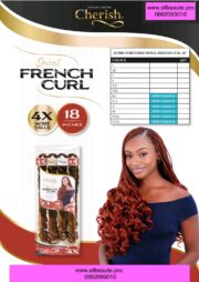 Crochet Braid Semi Naturel Spiral French Curl 18″ 4X Cherish